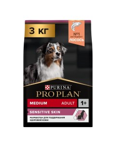 Корм для собак Opti derma для средних пород с чувствительной кожей с лососем сух 3кг Pro plan