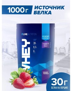 Протеин Whey 1000 г клубника Rline