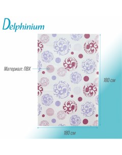 Штора для ванной Мираж ПВХ 180х180см 12 колец мультиколор Delphinium