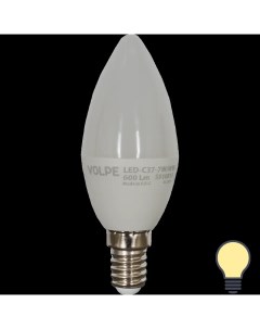 Лампа светодиодная Volpe Norma E14 220 В 7 Вт свеча 600 лм тёплый белый свет Ace camp