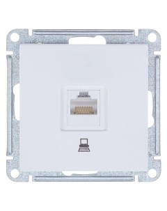 Розетка компьютерная встраиваемая Schneider Electric W59 RJ45 UTP cat 5e цвет белый Systeme electric