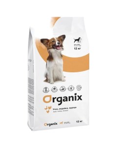 Сухой корм для собак GRAIN FREE ADULT DOG с уткой индейкой и курицей 12кг Organix