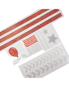 Набор декоративных наклеек со стразами Айрис Воздушный шарик звезды бусинки галочки Astra&craft