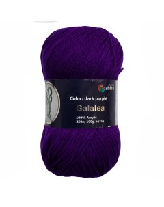 Пряжа для вязания Галатея 100г 250м акрил 15 темно фиолетовый 3 мотка Astra premium
