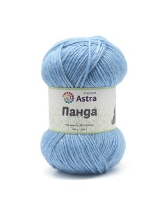 Пряжа для вязания Панда 100г 240м 515 светло голубой 2 мотка Astra premium