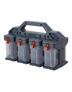Ящик органайзер для инструментов 31х19 8х15 см пластик Expert пластиковый замок 8 модулей серо свинц Blocker