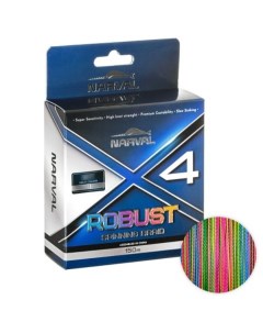 Шнур Fishing Robust X4 PE 150m (multicolour) #0.5/0.117mm 4.10kg/9lb Narval