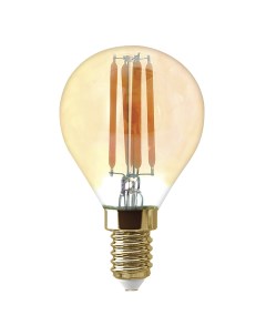 Светодиодная лампа Нити 7 Вт Е14 Р золотая колба теплый свет Thomson
