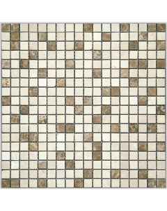 Мозаика Natural i Tile 4MT 07 15T Мрамор бежевый коричневый поверхность состаренная 29 8x29 8 Mir mosaic