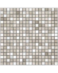 Мозаика Natural i Tile 4MT 10 15T Мрамор белый серый поверхность состаренная 29 8x29 8 Mir mosaic