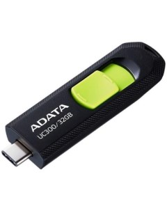 Флеш Диск A Data 32Gb Type C UC300 ACHO UC300 32G RBK GN USB3 2 черный зеленый Adata