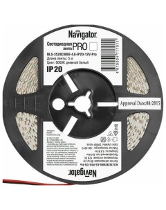 Лента светодиодная LED 4.8Вт IP20 12В Navigator