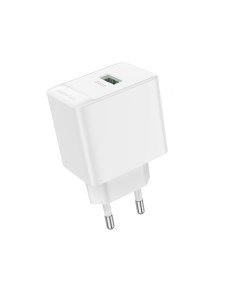 Сетевое зарядное устройство зарядка USB C PD 18W 1 порт белый BAS12A White Borofone