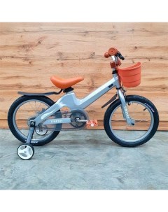 Велосипед детский двухколесный 16 дюймов магниевый серый Time try