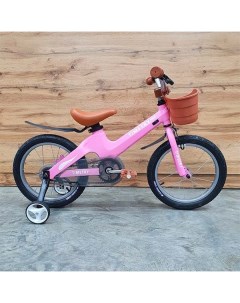 Велосипед детский двухколесный 18 дюймов магниевый розовый Time try