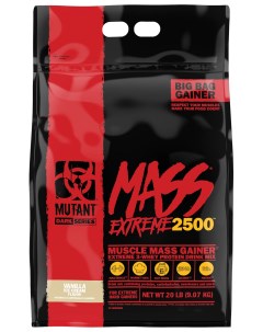 Гейнер Mass Xxxtreme 2500 9070 г вкус Ванильное мороженое Mutant