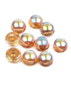 Бусины Cabochon bead 6 мм Crystal Brown Rainbow 50 шт Czech beads