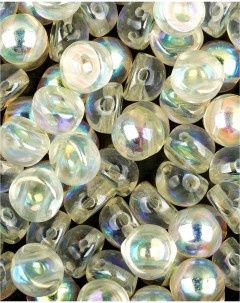 Бусины Cabochon bead 6 мм Crystal Green Rainbow 10 шт Czech beads