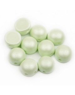 Бусины Cabochon bead 6 мм Alabaster Pastel Green 10 шт Czech beads