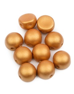 Бусины Cabochon bead 6 мм Alabaster Metallic Gold 50 шт Czech beads