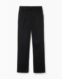 Чёрные брюки Slim с эластичным поясом Gloria jeans