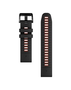 Ремешок QuickFit 22 Watch Bands Black Flame Red Silicone 010 13280 06 Garmin