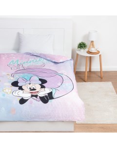 Пододеяльник детский Minnie Mermaid Минни Маус 143х215 см 100 хлопок поплин Nobrand