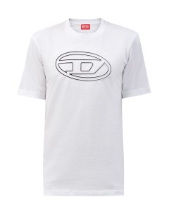 Хлопковая футболка T Just с макро логотипом Oval D Diesel