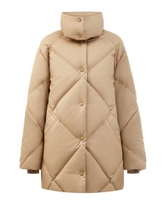 Стеганый пуховик oversize с высоким съемным воротом Burberry