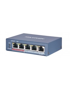 Коммутатор PoE DS 3E0505P E M 4хRJ45 1000M PoE с грозозащитой 6кВ Uplink порт 1000М Ethernet бюджет  Hikvision