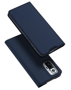 Чехол книжка для Xiaomi Redmi Note 10 Pro 4G Note 10 Pro Max DU DU боковой синий X-case