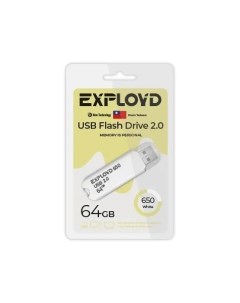 Флешка 650 64 ГБ белый EX 64GB 650 White Exployd