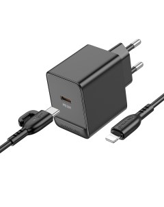 Сетевое зарядное устройство BAS13A 3 0A 20W для Lightning 8 pin Type C 1м Black Borofone