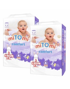 Подгузники трусики Comfort р 3 М 6 10 кг 116 шт в упаковке MCM1160098 Mitomi