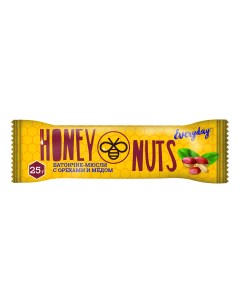 Батончик мюсли Honey nuts мультизлаковый с орехами и медом 25 г Everyday