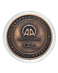 Монета 2 5 лиры в капсуле 100 лет агентству Анадолу Турция 2020 UNC Mon loisir