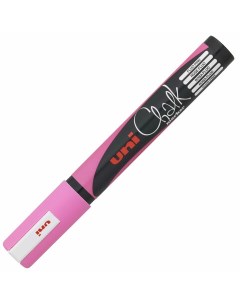 Маркер меловой UNI Chalk 1 8 2 5 мм РОЗОВЫЙ PWE 5M F PINK 3 шт Uni mitsubishi pencil