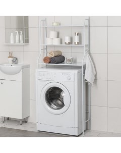 Стеллаж над стиральной машинкой 65 25 152 см цвет белый Nobrand