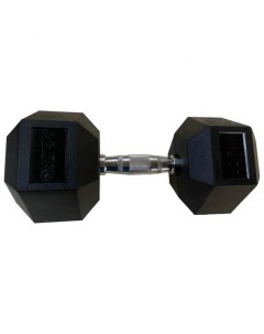 Обрезиненная гексагональная гантель 22 5кг Hex Dumbbell TF D2017 22 5 черный Inex