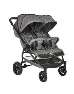 Коляска прогулочная Duocity Для Двойни Grey Metallic Pituso