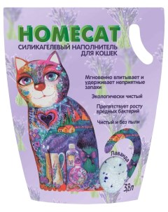 Впитывающий наполнитель силикагелевый лаванда 3 8 л Homecat