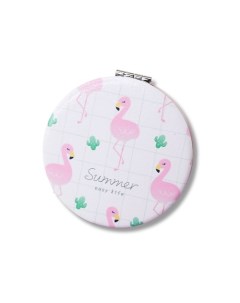 Зеркало складное Flamingo summer three white с увеличением Ilikegift