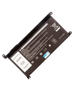 Аккумулятор для ноутбука Dell WDX0R 15 5538 15 5568 11 4V 3500mAh Rocknparts