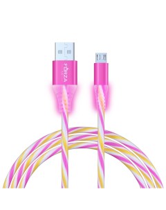 Кабель для зарядки Конфетти Micro USB 1м 1 5А цветная подсветка 3 цвета пакет Forza