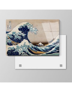 Картина Большая волна в Канагаве 90х135 см на стекле 505108148 Nobrand