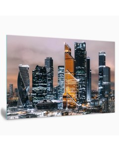 Картина на стекле Москва Сити AG 50х70 см Postermarket