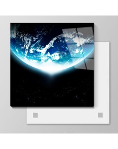 Картина на стекле Земля вид с космоса 90х90 см 170738208 Nobrand