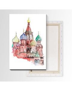 Картина Акварель Кремль 105х70 см на холсте 945302893 Nobrand