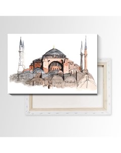 Картина Голубая мечеть Акварель 50х75 см на холсте 828807434 Nobrand