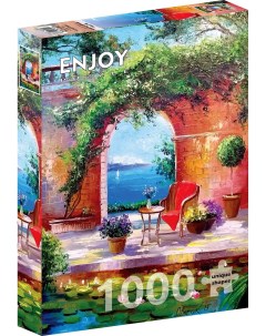 Пазл Enjoy 1000 дет Вид на море через арку Enjoy puzzle